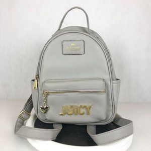 Pre-owned Juicy Couture Velvet Backpack In Grey